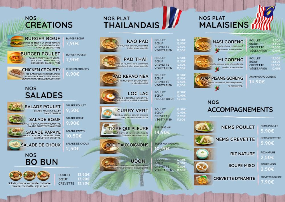 Hit Thaï - Restaurant Thaï, Malaisien, Indonésien Boulogne - Menu Image 1